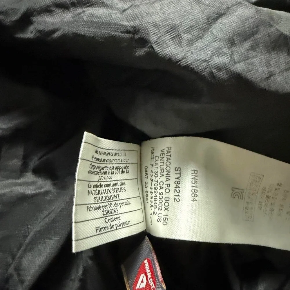 Patagonia Men's Black Nano Puff Insulated Prima Jacket Embroidery Medium